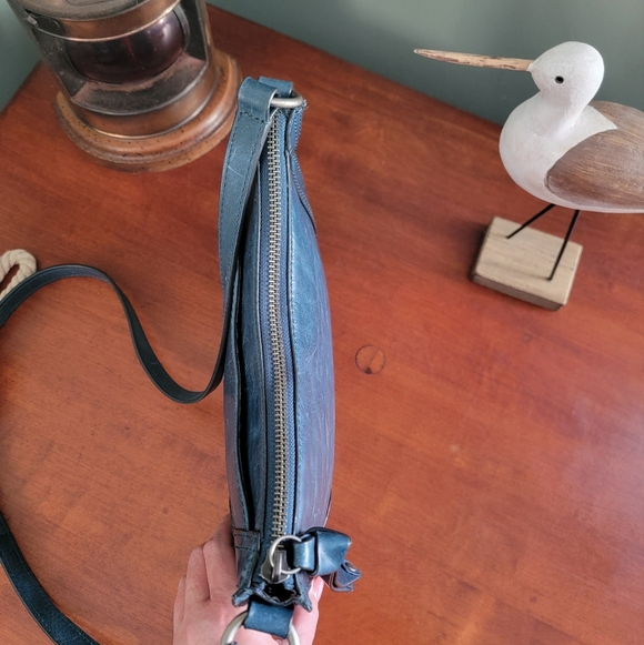 NWT Frye Melissa Zip Crossbody Peacock Teal Leather Bag - Picture 11 of 15